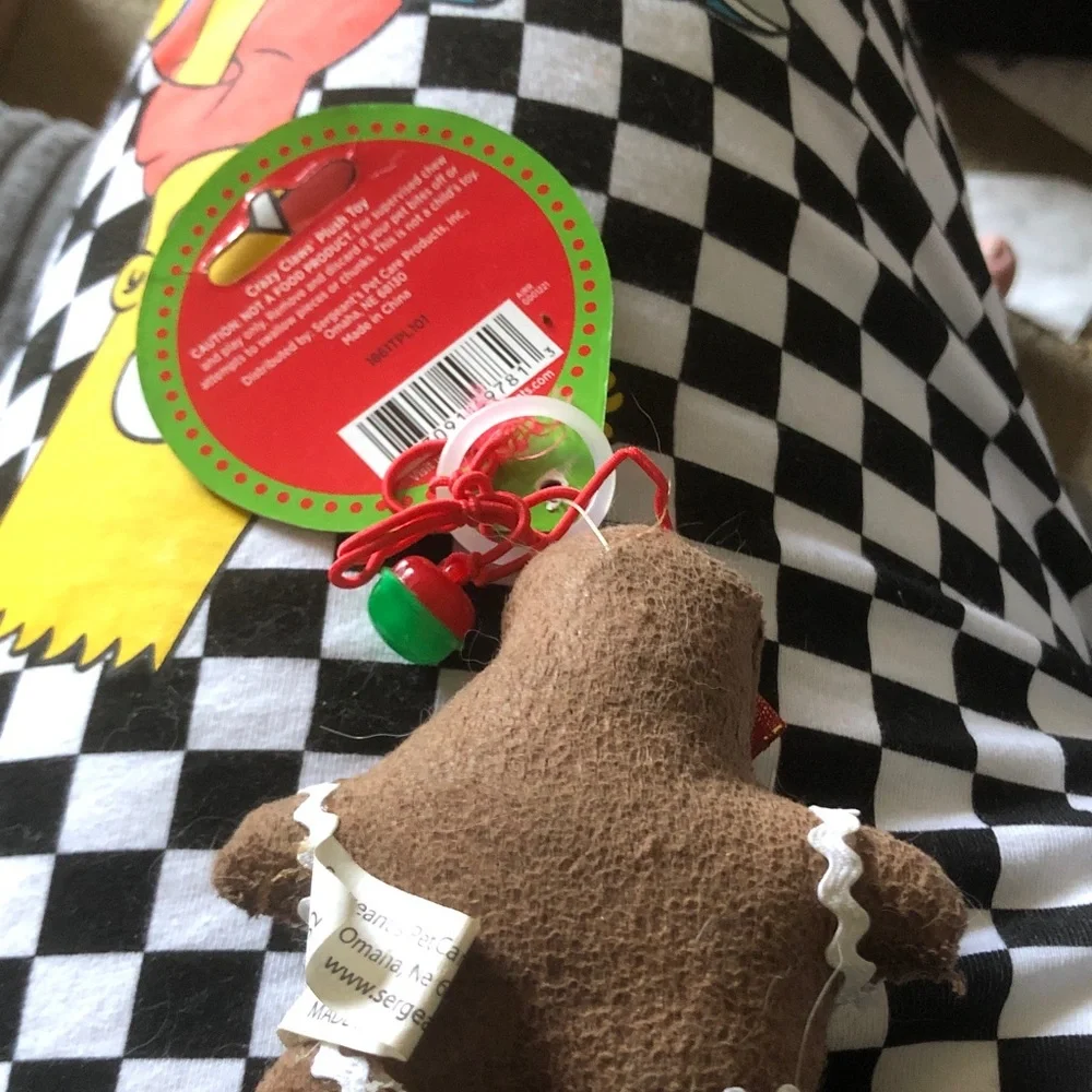 Sergeant's Crazy Claws Gingerbread Cat Toy - Brown & Red Accents